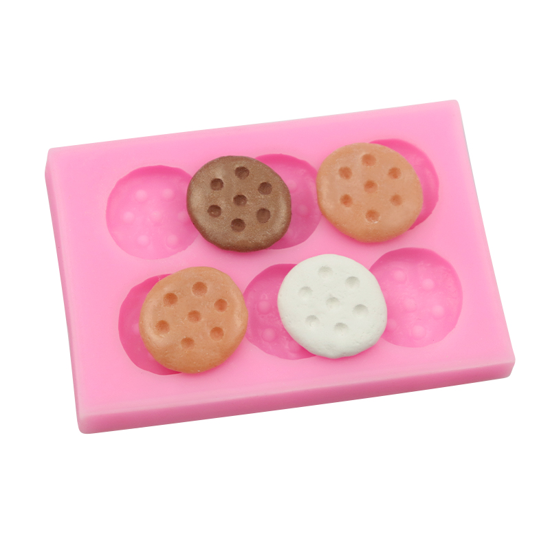 Set de 4 moldes de silicona con forma de galletas