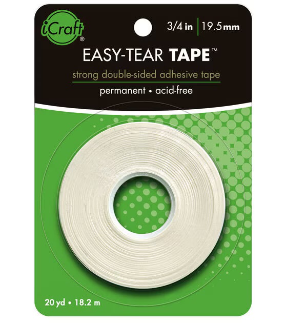 Easy tear tape: cinta adhesiva doble cara 3/4”