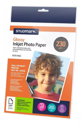 Studmark glossy inkjet Photo paper 230g/m2 (20 hojas)