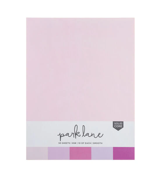 Park lane white core cardstock 65lb (50 hojas) rosa