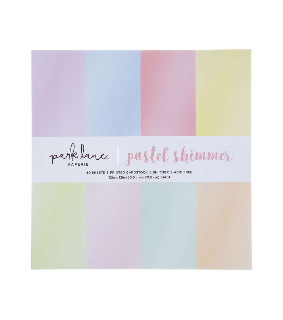 Park lane cardstock  12 X 12  (30 hojas) pastel shimmer