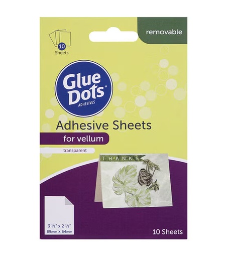 Glue Dots hojas adhesivas para  vellum/vitela de 3.5" x 2.5"