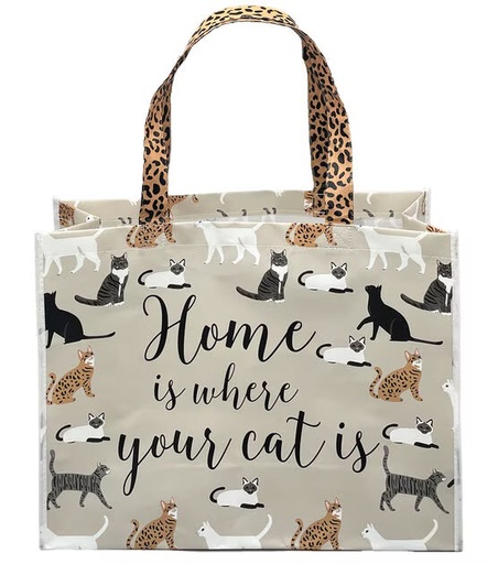 Tote Home is Where Your Cat is 17” x 13.5”